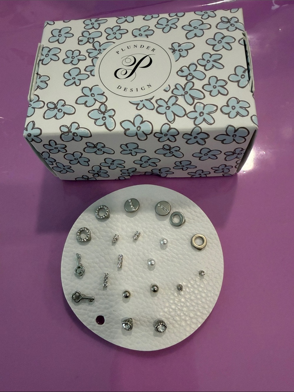 Plunder Silver Mixed Stud Earring Set